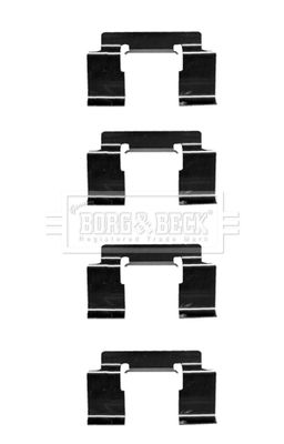BORG & BECK Комплектующие, колодки дискового тормоза BBK1468
